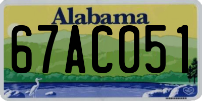 AL license plate 67AC051