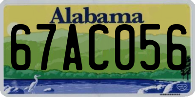 AL license plate 67AC056