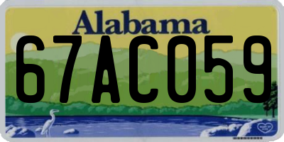 AL license plate 67AC059