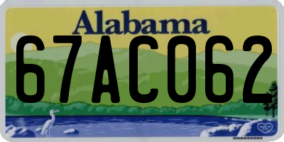 AL license plate 67AC062