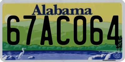 AL license plate 67AC064