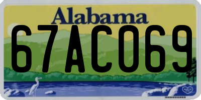 AL license plate 67AC069