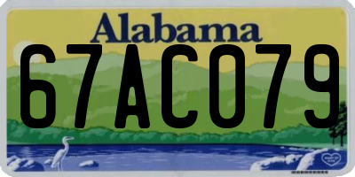 AL license plate 67AC079