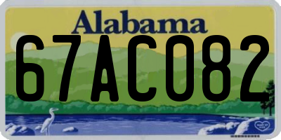 AL license plate 67AC082