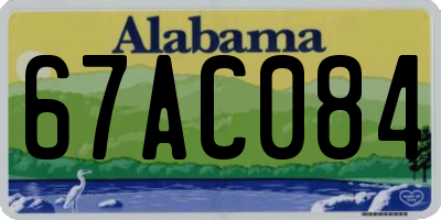 AL license plate 67AC084