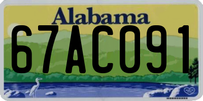 AL license plate 67AC091