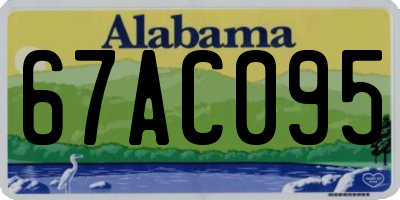 AL license plate 67AC095