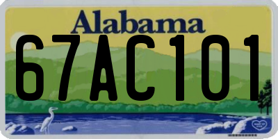 AL license plate 67AC101