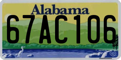 AL license plate 67AC106