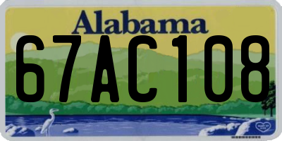 AL license plate 67AC108