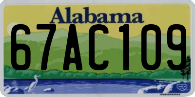 AL license plate 67AC109