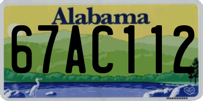 AL license plate 67AC112