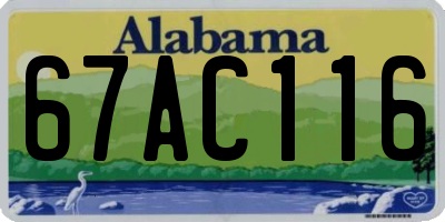 AL license plate 67AC116
