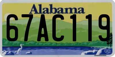 AL license plate 67AC119