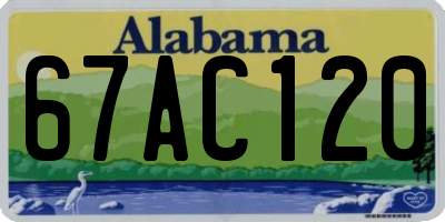 AL license plate 67AC120