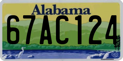 AL license plate 67AC124