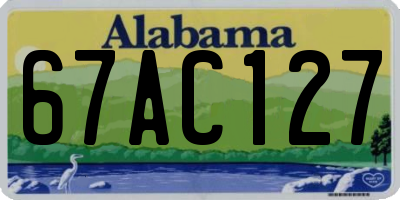 AL license plate 67AC127