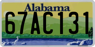 AL license plate 67AC131