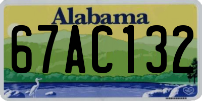 AL license plate 67AC132