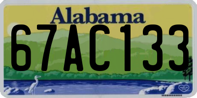 AL license plate 67AC133