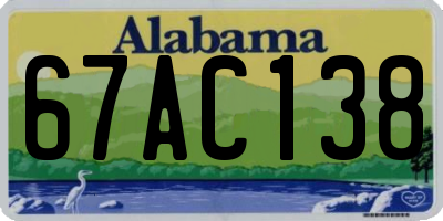 AL license plate 67AC138