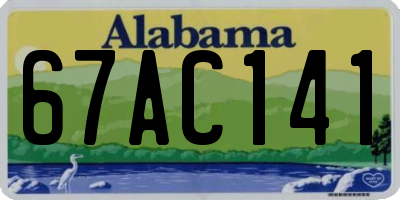 AL license plate 67AC141