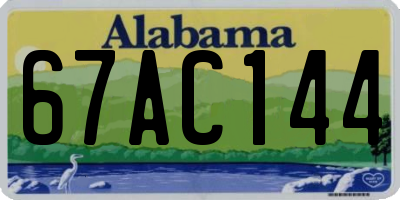 AL license plate 67AC144