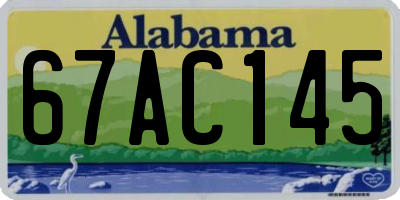 AL license plate 67AC145