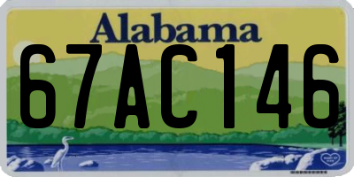 AL license plate 67AC146