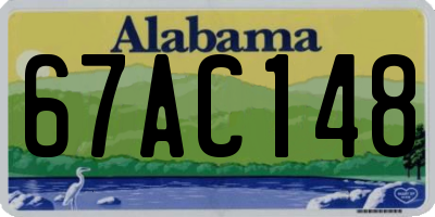 AL license plate 67AC148