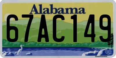 AL license plate 67AC149