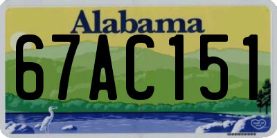 AL license plate 67AC151