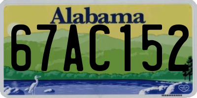 AL license plate 67AC152