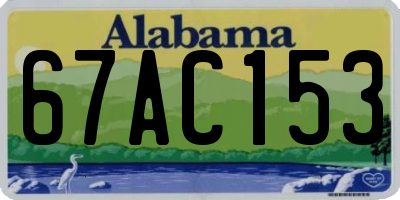 AL license plate 67AC153