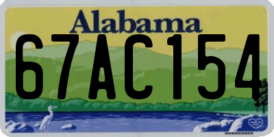 AL license plate 67AC154