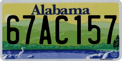 AL license plate 67AC157