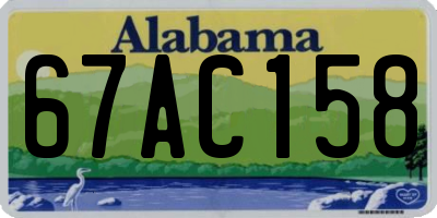 AL license plate 67AC158