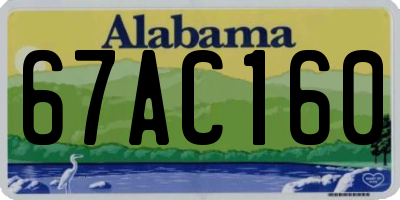 AL license plate 67AC160