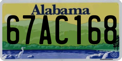 AL license plate 67AC168