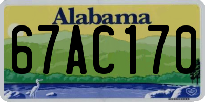 AL license plate 67AC170