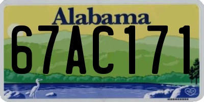 AL license plate 67AC171