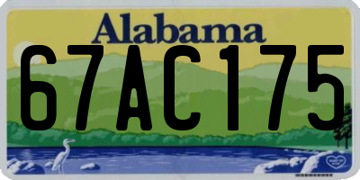 AL license plate 67AC175