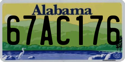 AL license plate 67AC176