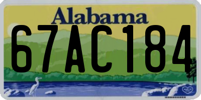 AL license plate 67AC184
