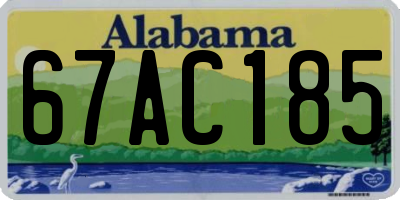 AL license plate 67AC185