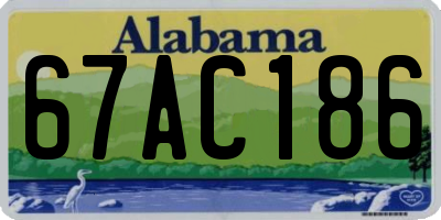 AL license plate 67AC186
