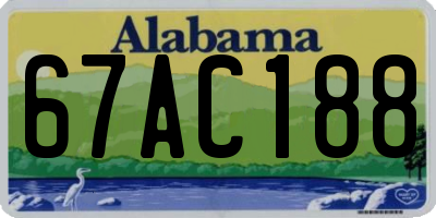AL license plate 67AC188