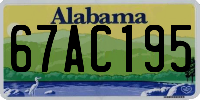 AL license plate 67AC195