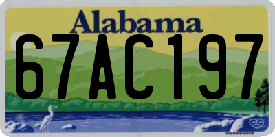 AL license plate 67AC197