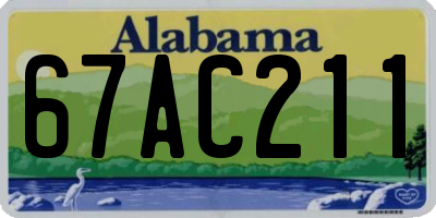AL license plate 67AC211